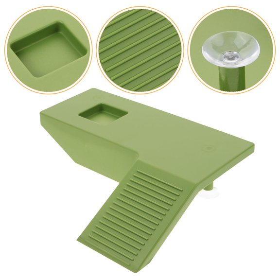 HAMPPLIES Aquarium Turtle Tank Platform White Plastic Basking Ramp for Reptiles Stable and Lightweight