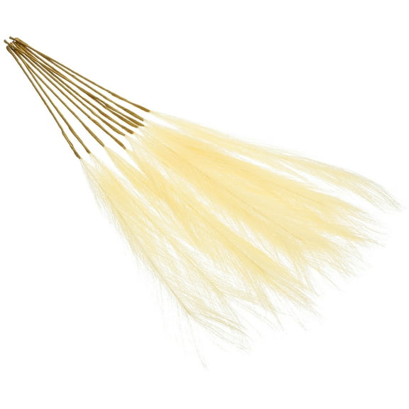 HAMPPLIES Artificial 10Pcs Light Yellow Multi Color for Home Wedding Decorations Artificial Grass Flowers