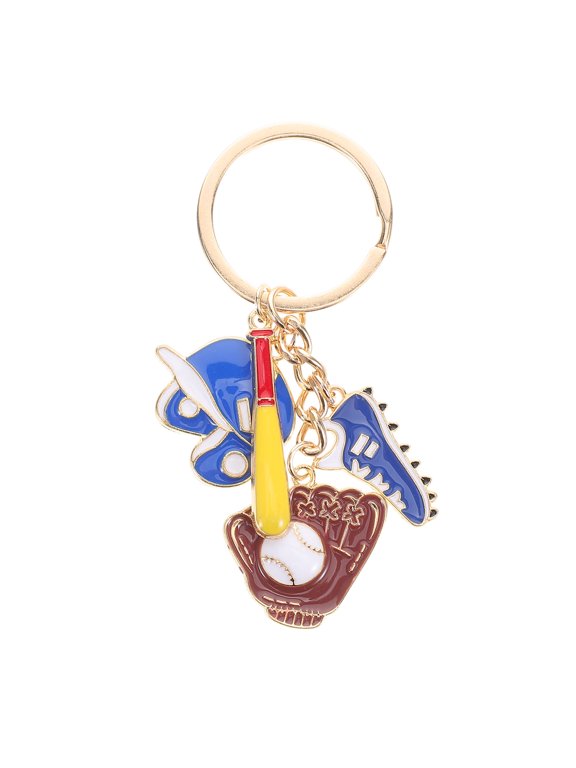 Metal Baseball Keychain, Sporty Key Accessory for Bags, Keys, , Daily Use