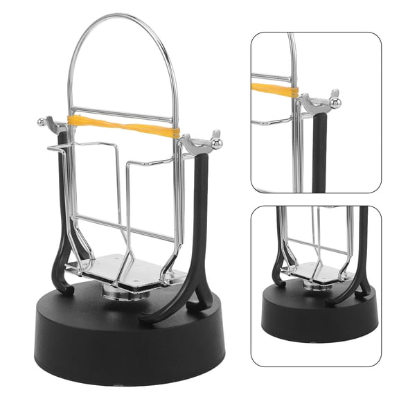 HAMPPLIES Automatic Phone Swing Shaker with Dual Rocker for Step Counting and Desktop Mobile Holder Black