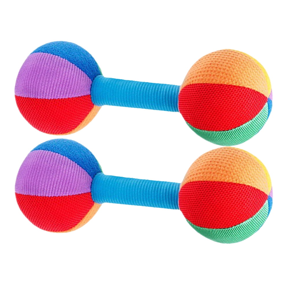 HAMPPLIES Baby Learning Dumbbell 2Pcs Dumbbell Toy Assorted Color ...