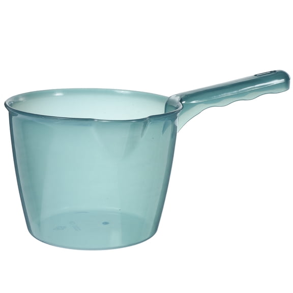HAMPPLIES Reusable Blue Plastic Water Ladle for Kitchen Bath and Gardening Needs