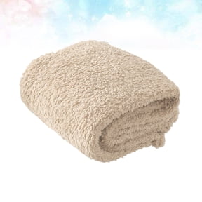 HAMPPLIES Beige Plush Pet Carpet Soft Dog Sleep Mat for Floor Comfort and Cleanliness