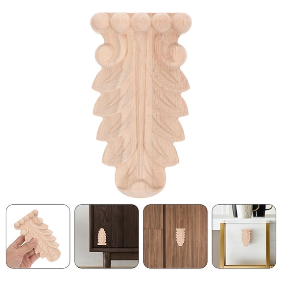 HAMPPLIES Beige Wood Corbels Decorative Hand Carved Vintage Style Fireplace Column Support for Home
