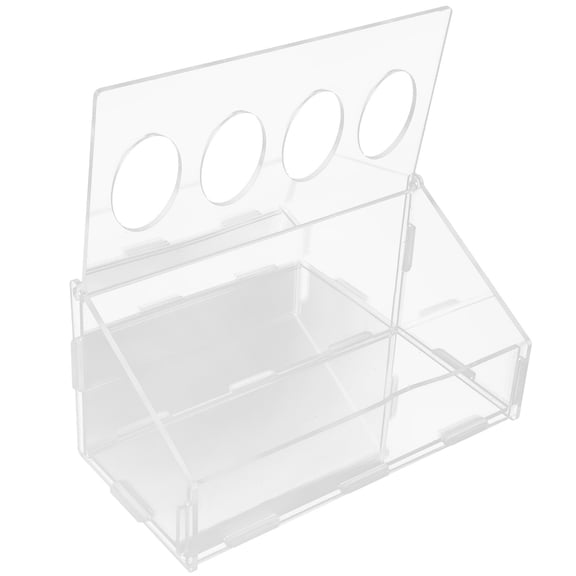 HAMPPLIES Durable Acrylic Quail Feeder Lightweight Bird Feeding Container