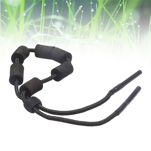 HAMPPLIES Black Eyeglasses Lanyard with Floating Foam and Adjustable Strap for Active Use