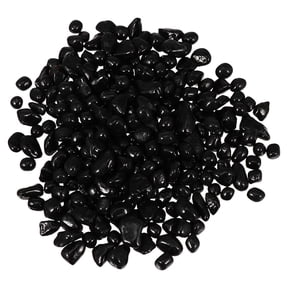 HAMPPLIES Black Glass Pebbles Fish Stones for Aquarium Decoration, Landscaping, and Home Decorative Sand Bag