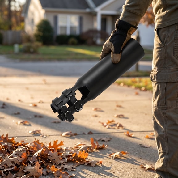 HAMPPLIES Black Plastic Leaf Blower Booster Attachment with Blockage-Free Design for Enhanced Blower Performance Upgrade