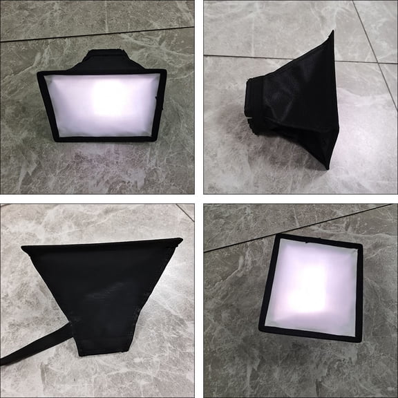 HAMPPLIES Portable Photography Flash Diffuser Softbox, Black Foldable Design with Quick and Easy Installation