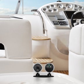 HAMPPLIES Automotive Dashboard Compass Black Two in One Car and Marine Navigation Tool