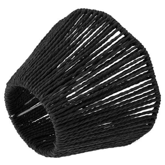 HAMPPLIES Black Woven Light Shade 1Pack for E27 E14 Table Lamps with Rustic Design and Eye Protection