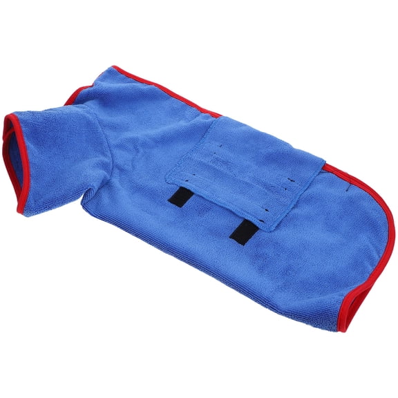 HAMPPLIES Blue Absorbent Pet Bathrobe for Fast Drying Large and Small Dogs and Cats