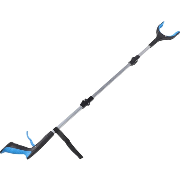 HAMPPLIES Blue Foldable Garbage Clamp Tool with Non-Slip Design for Household Use