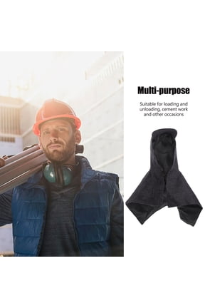 Grey Breathable Denim Work Hat with Full Face and Neck for Cement, Construction, and Outdoor Labor