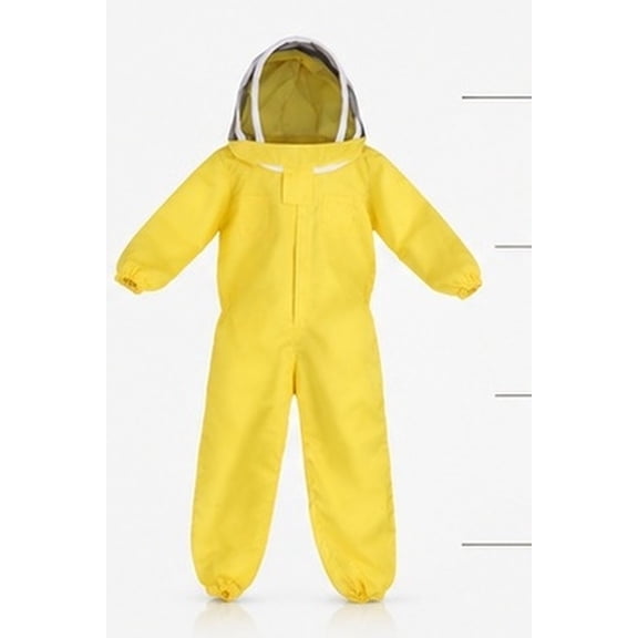 HAMPPLIES Yellow Beekeeping Suit, Breathable Cotton Protective Clothing for Beekeepers, Apiary Workwear and Keeper Gear