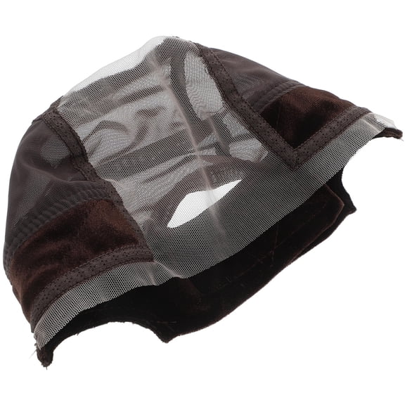HAMPPLIES Breathable Brown Lace Hair Net Cap with Adjustable Tape for Natural Look and Secure Fit