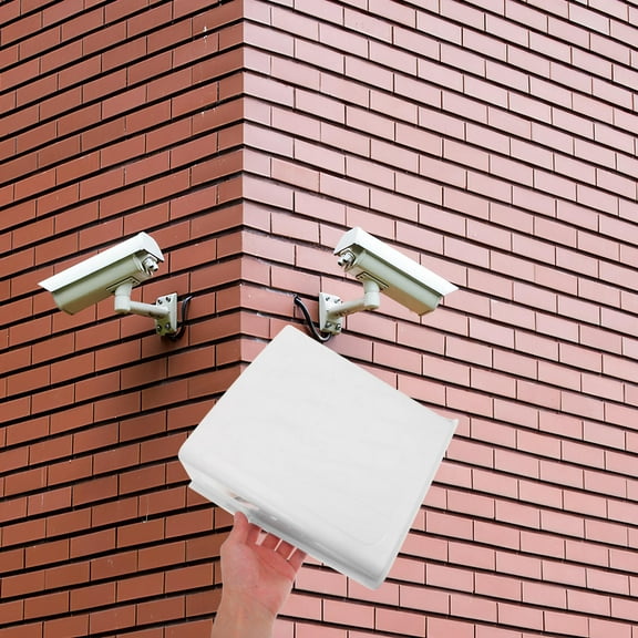 HAMPPLIES Camera Sun Cover 1Set for Outdoor Use in 11.8X10.4X3.7in White Plastic