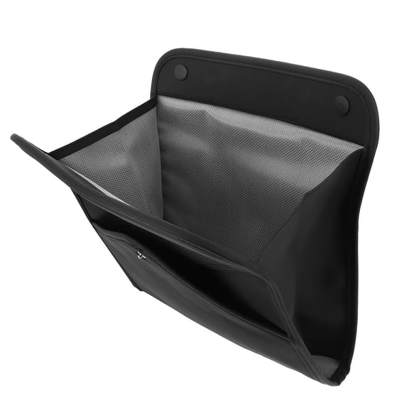 HAMPPLIES Car Back Seat Storage Bag in Black PU Material with Easy Installation and Multifunctional Use