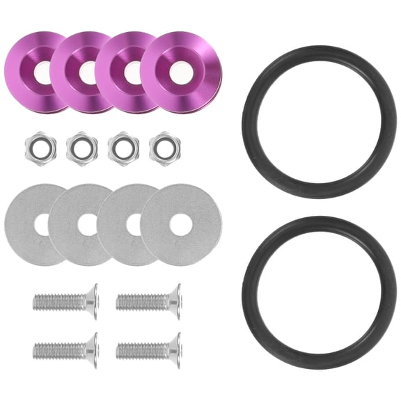 HAMPPLIES Quick Release Fastener Set Purple Stainless Steel Bumper Fixing for Vehicle Maintenance 1 Set