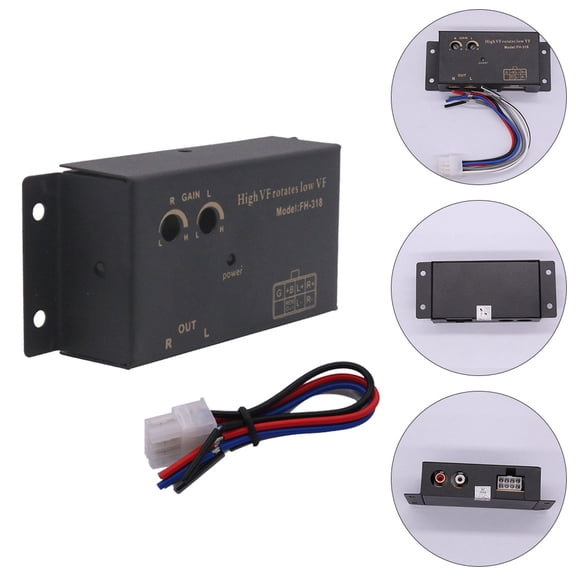 HAMPPLIES Car Stereo Installation Tools Audio Converter Delay Function Sound Interference Reduction 1Set 4.5X2.0In