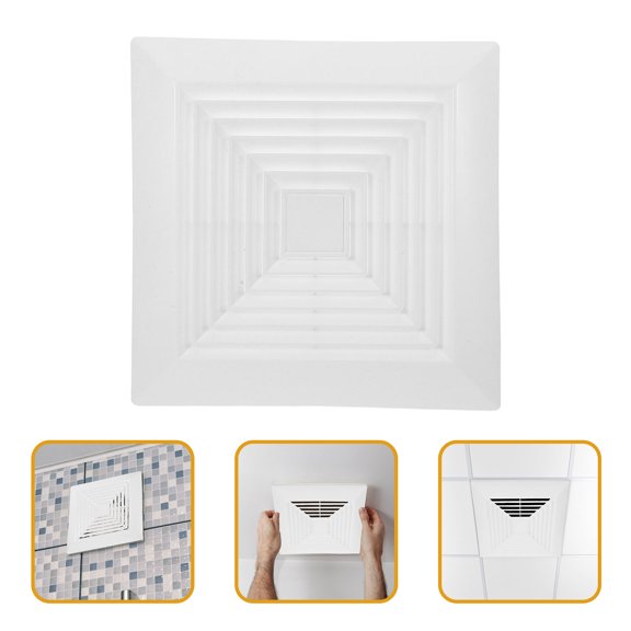 HAMPPLIES Ceiling Grille with Spring White Plastic for Bathroom Ventilation 1Pcs