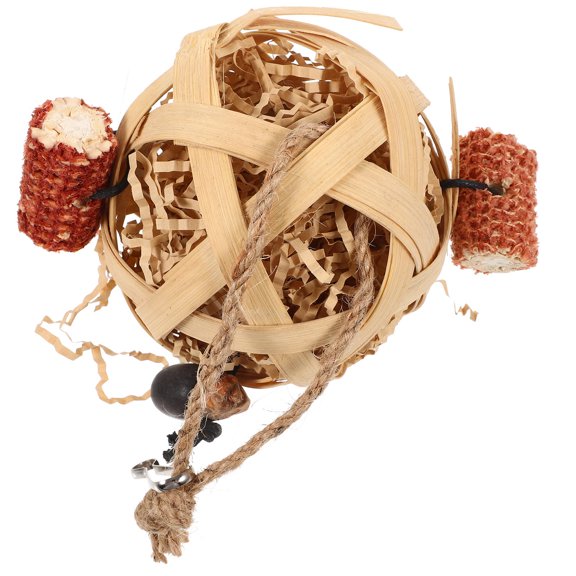 HAMPPLIES Chewing Bird Toy Corncob Hanging Natural Materials 1Pack Pet Bird