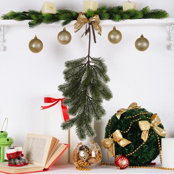 HAMPPLIES Christmas Teardrop Swag for Holiday Season 1Pack Upside-down Tree Design