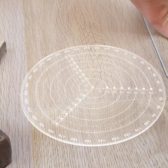 HAMPPLIES Circle Template Center Ruler Compass for Drawing Circles and Center Measurements Tool