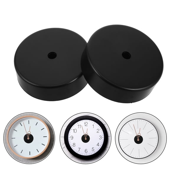 HAMPPLIES Clock Accessory Figurine 2Pcs Quartz Clock Case Black for Wall Clocks with Swinging Mechanism