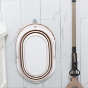 HAMPPLIES Foldable Beige Mop Bucket Super Labor-Saving for Hardwood Tile Concrete Glass