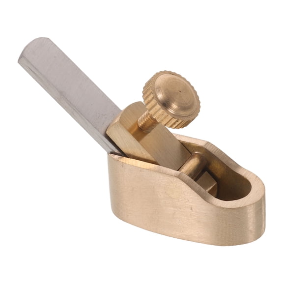 HAMPPLIES Compact Brass Woodworking Hand Plane with Precision Edge Retention and Smooth Easy