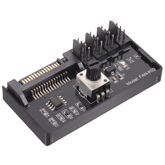 HAMPPLIES Cooling Fan Hub Adapter Multi-Port 4 Pin Pwm Fan Power Hub for Pc Heat Dissipation