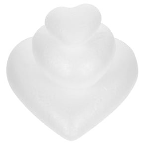 HAMPPLIES Craft Foam Hearts 3Pcs White Heart Shaped Foams for Diy Projects and Creative Decor