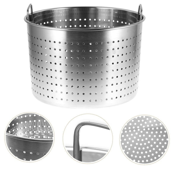 HAMPPLIES Crawfish Pot Strainer Basket 32X32X23CM Non-stick Stainless Steel Soup Bucket 1Set