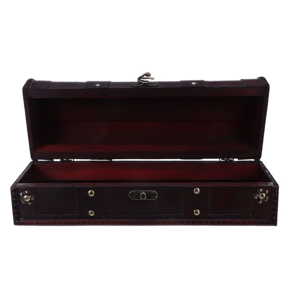 HAMPPLIES Decorative Red Wooden Wine Storage Box Perfect for Household and Wedding Use