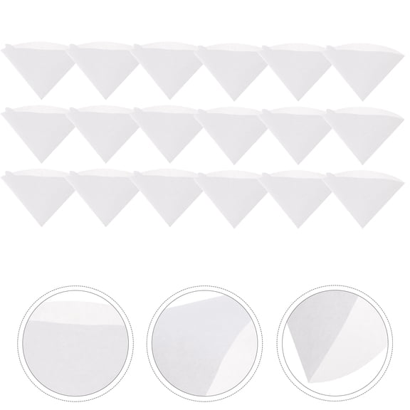 HAMPPLIES Disposable Coffee Cones Filter 100Pcs White Paper for Tea and Coffee 4.9x3.1in