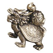 HAMPPLIES Brass Dragon Sculpture Figurine, Golden Retro Decorative Ornament, Delicate Collectible Piece