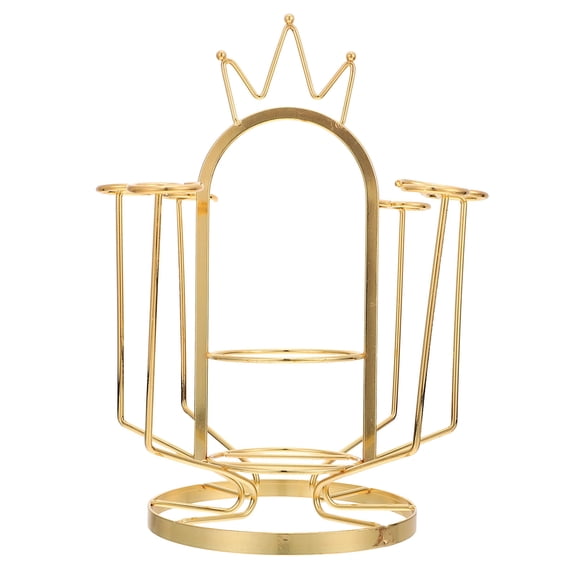 HAMPPLIES Drinking Glass Holder Stand Golden Elegant 1Pack
