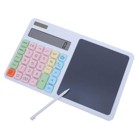 HAMPPLIES Solar Calculator with Notepad and Writing Tablet, Ideal for Office, School, and Home Use