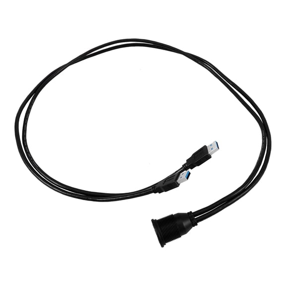 HAMPPLIES Dual USB Port Panel Mount USB 30 Extension Cable for Car Marine Motorcycle Use