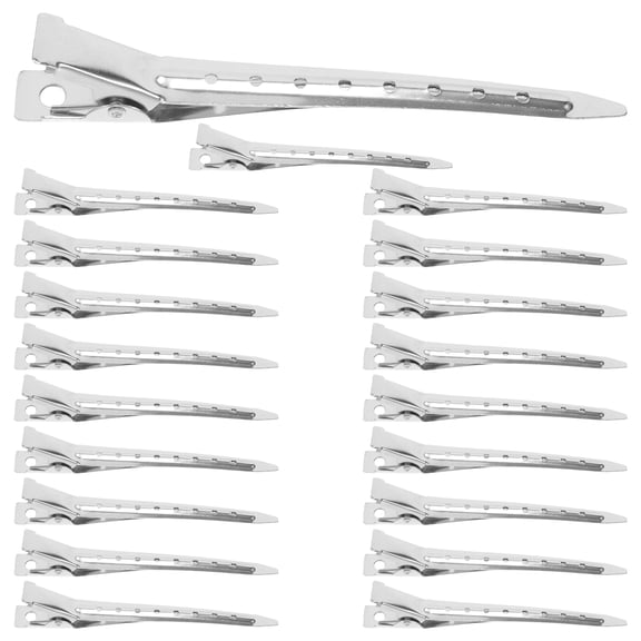 HAMPPLIES Iron Duckbill Hair Clips 20-Pack Travel-Friendly Hairpins for Styling and Securing Hair