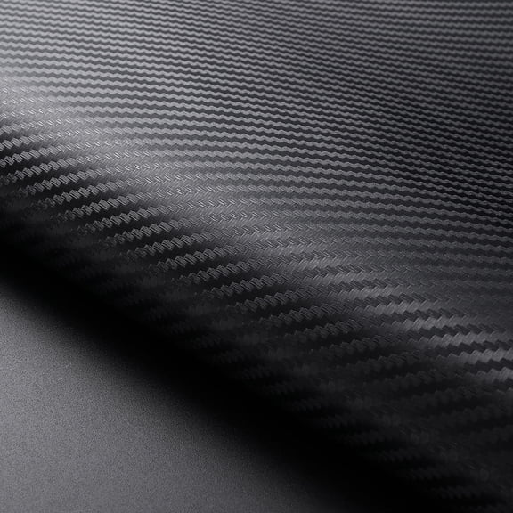 HAMPPLIES 4D Carbon Fiber Car Wrap Roll Black with Driver Sticker, Protective Vinyl Film 1 Set