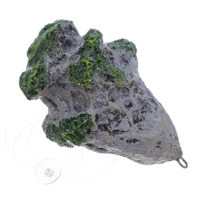HAMPPLIES Green Floating Stone Aquarium Decor Durable Artificial Rock for Fish Habitat