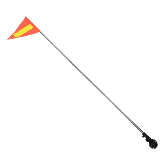 HAMPPLIES Waterproof Reflective Warning Flag with Durable Pole for Bike Scooter and Cart