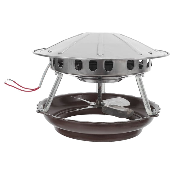 HAMPPLIES Electric Chimney Draft Fan with Induced Draft Technology for Wood Stove Fireplace Plated Silver