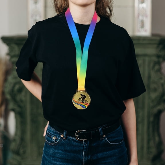 HAMPPLIES First Place Ribbon Cycling Medal Zinc Alloy Multi Sports Equipment Training Camps 1Set