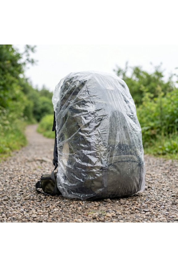Lightweight Transparent Portable Backpack Raincoat, Plastic Cover for Outdoor Activities and Travel