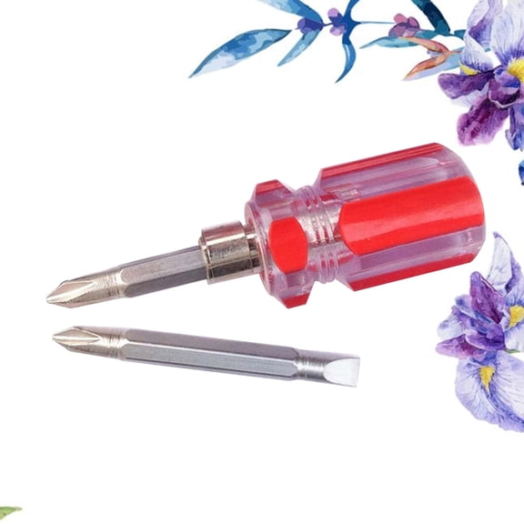 HAMPPLIES Ergonomic Handle Red Steel Screwdriver 1Pcs for Home Users and Professionals