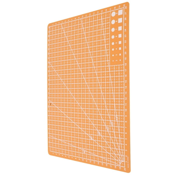 HAMPPLIES Double-Sided Orange A4 Craft Cutting Mat for Sewing, Carving, and DIY Crafting Projects
