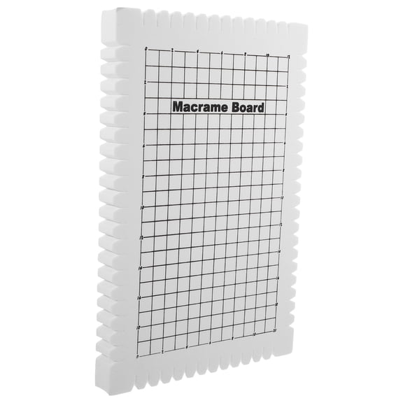 HAMPPLIES White Foam Macrame Board with Clear Grid for Versatile Knotting and Craft Projects
